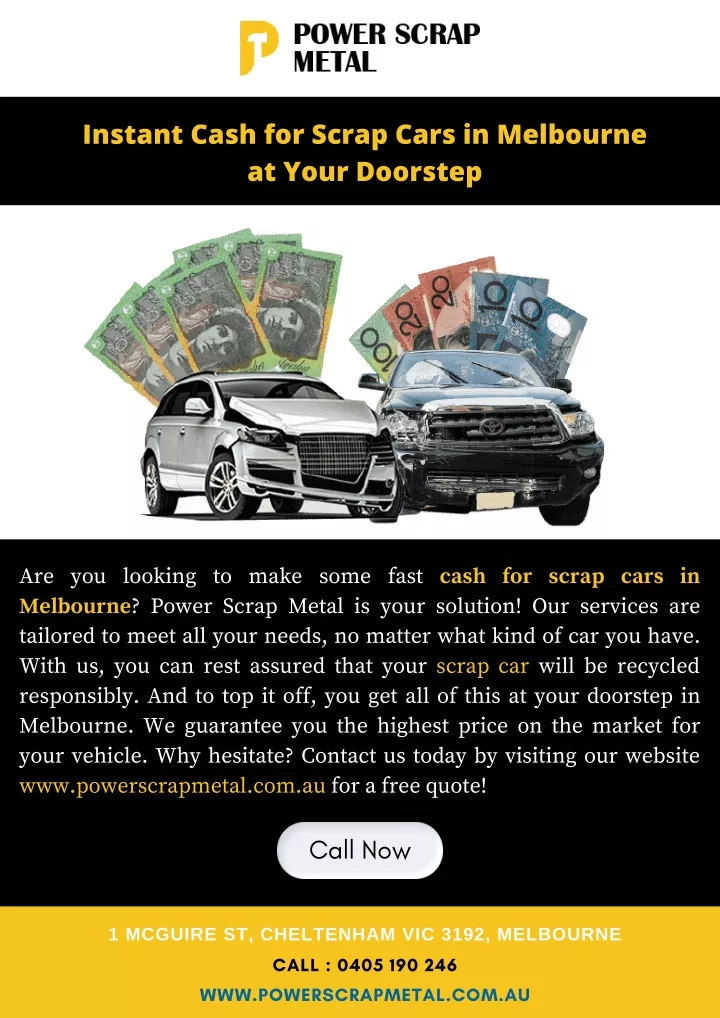 instant cash for scrap cars in melbourne at your