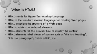 what is html