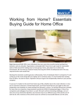 working from home essentials buying guide