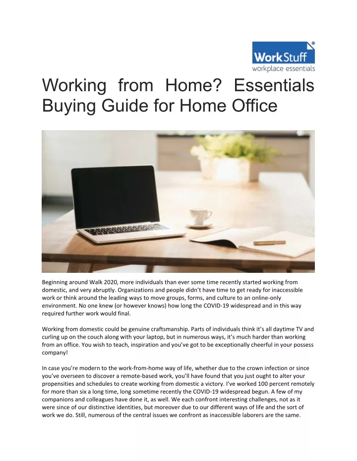 working from home essentials buying guide