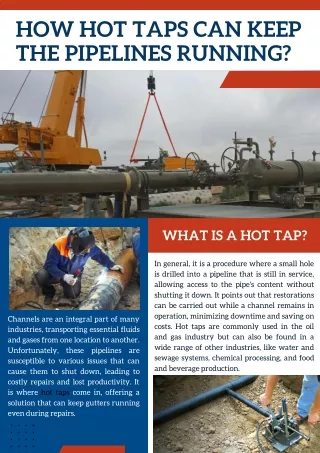 How Hot Taps can Keep the Pipelines Running?
