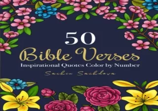 download 50 Bible Verses: Inspirational Quotes Color by Number Coloring Book for