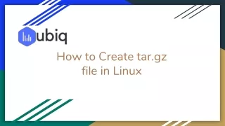 How to Create Tar gz File