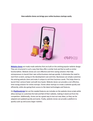 How website clones are brings your online business startups easily