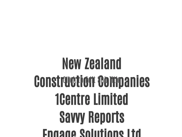 new zealand construction companies 1centre
