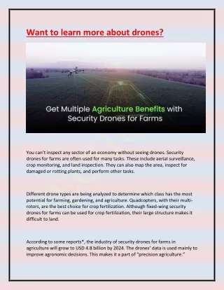 want to learn more about drones