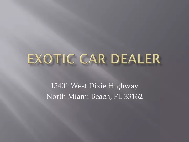 exotic car dealer