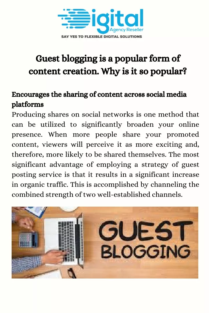 guest blogging is a popular form of content