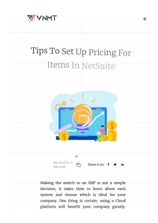 Tips To Set Up Pricing For Items In NetSuite