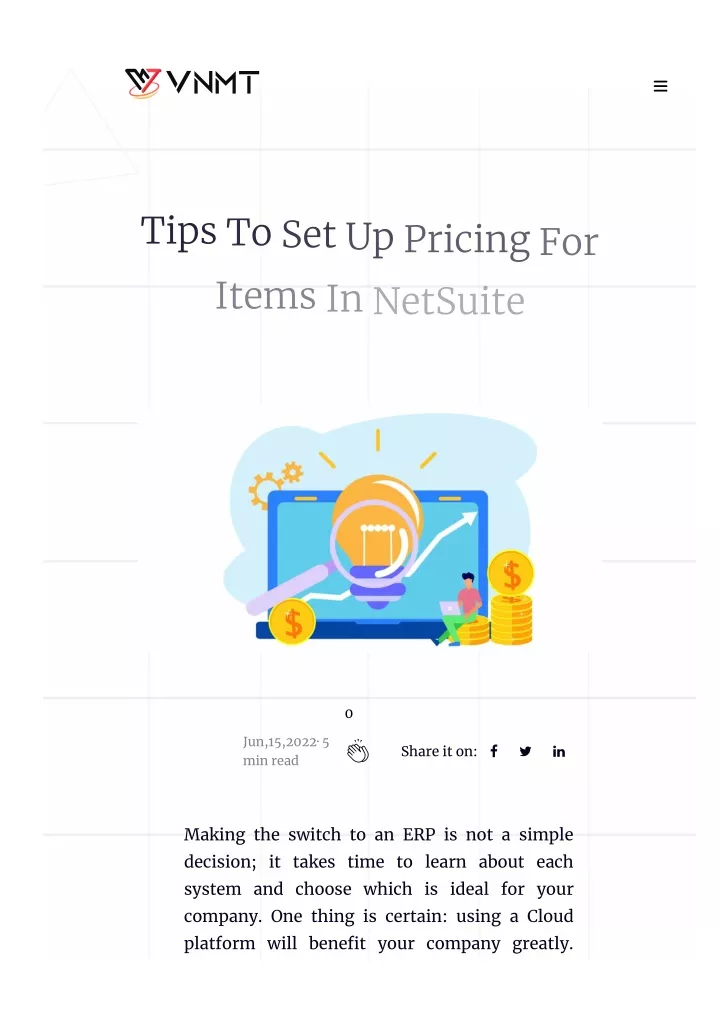 tips to set up pricing for itemsin netsuite