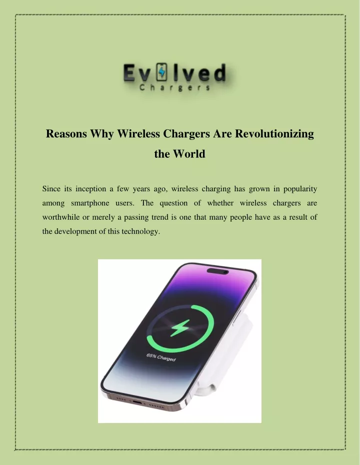 reasons why wireless chargers are revolutionizing