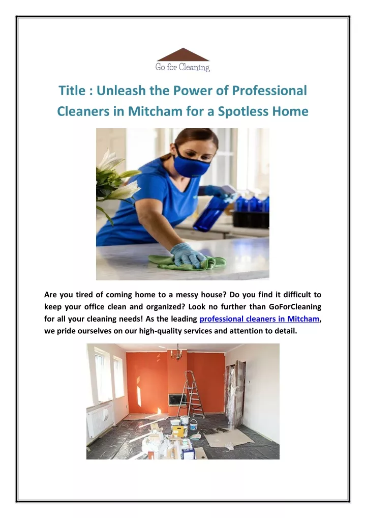 title unleash the power of professional cleaners