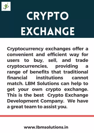 Crypto Exchange Development Company | Experience the best services in India