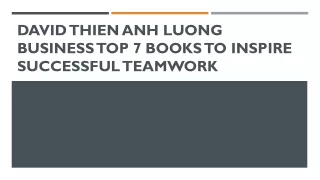 David Thien Anh Luong Business Top 7 Books to Inspire Successful Teamwork