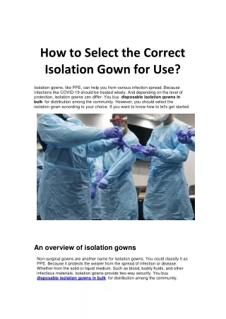 How to Select the Correct Isolation Gown for Use - PPT (2)