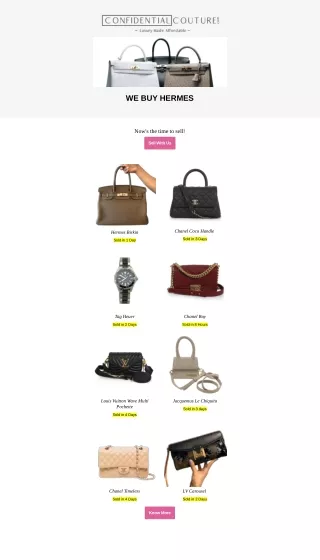 We Buy Hermes! | Sell Pre Owned designer Handbags