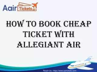 How to Book cheap flight ticket with Allegiant Air - Aairtickets