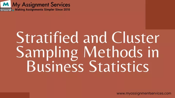 stratified and cluster sampling methods