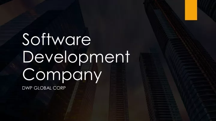 software development company dwp global corp