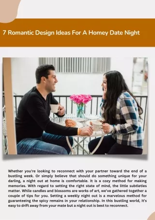 7 Romantic Design Ideas For A Homey Date Night  By Mohit Bansal Chandigarh