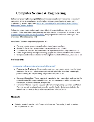 computer science engineering