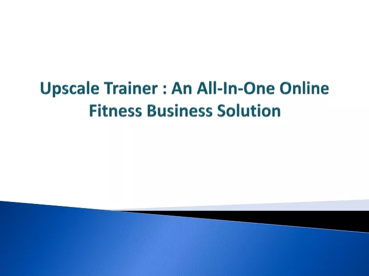 upscale trainer an all in one online fitness business solution