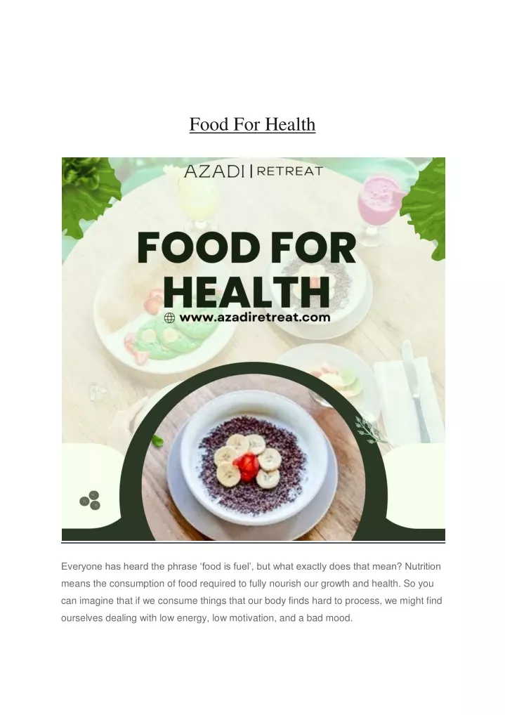 food for health