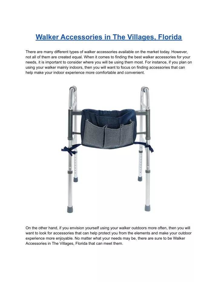 walker accessories in the villages florida