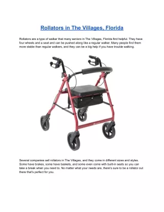 rollators in the villages florida