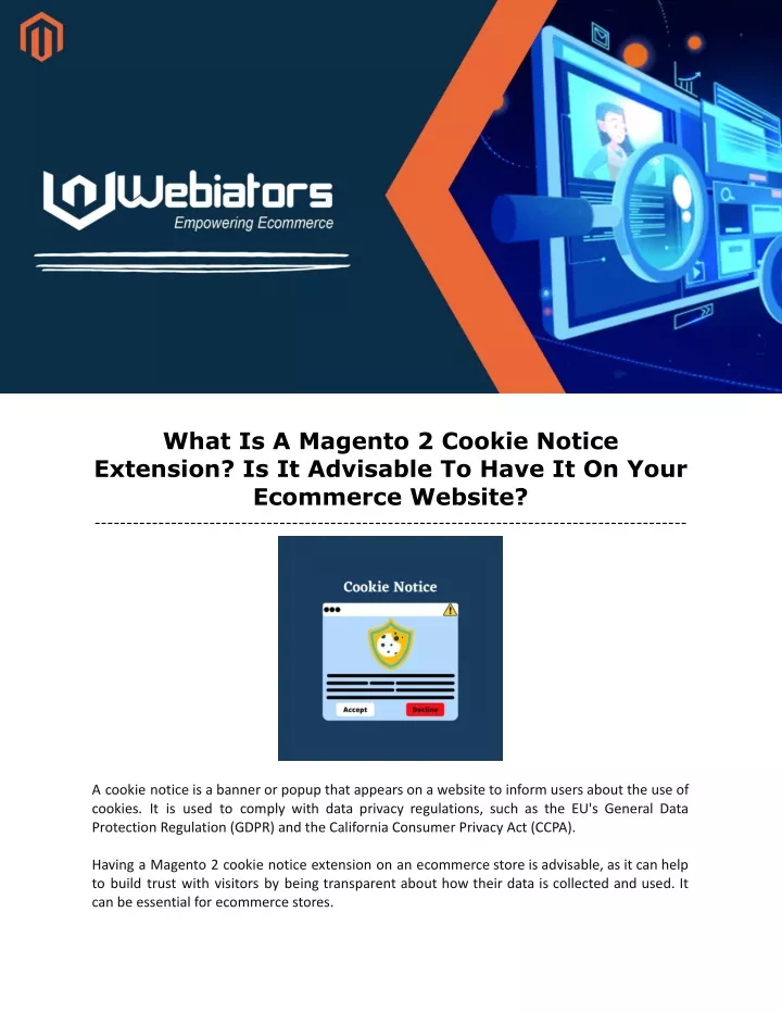 what is a magento 2 cookie notice extension