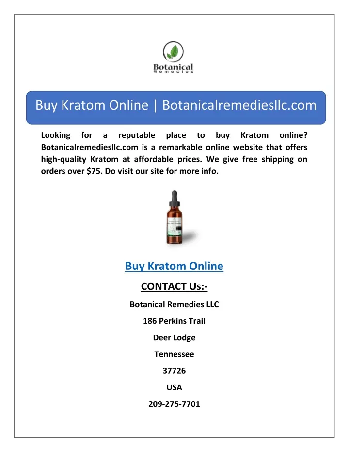 buy kratom online botanicalremediesllc com