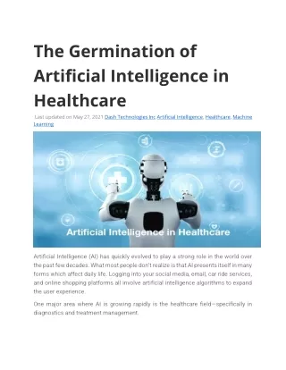 the germination of artificial intelligence