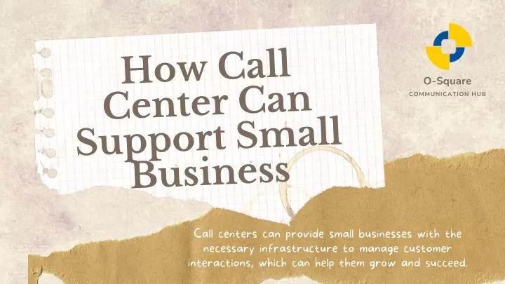 how call center can support small business