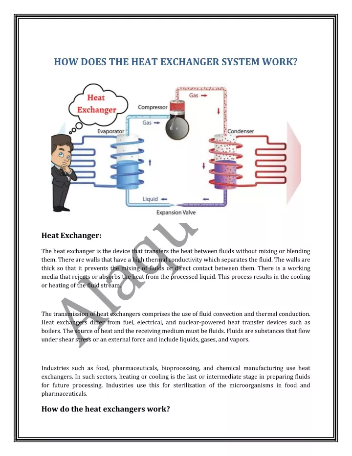 how does the heat exchanger system work