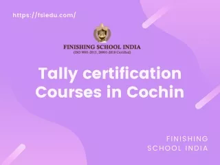 Tally certification Courses in Cochin