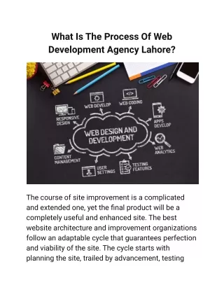 what is the process of web development agency