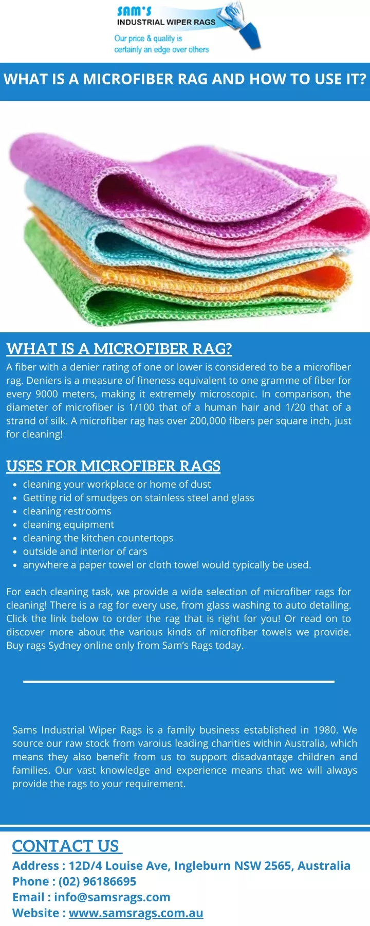 what is a microfiber rag and how to use it