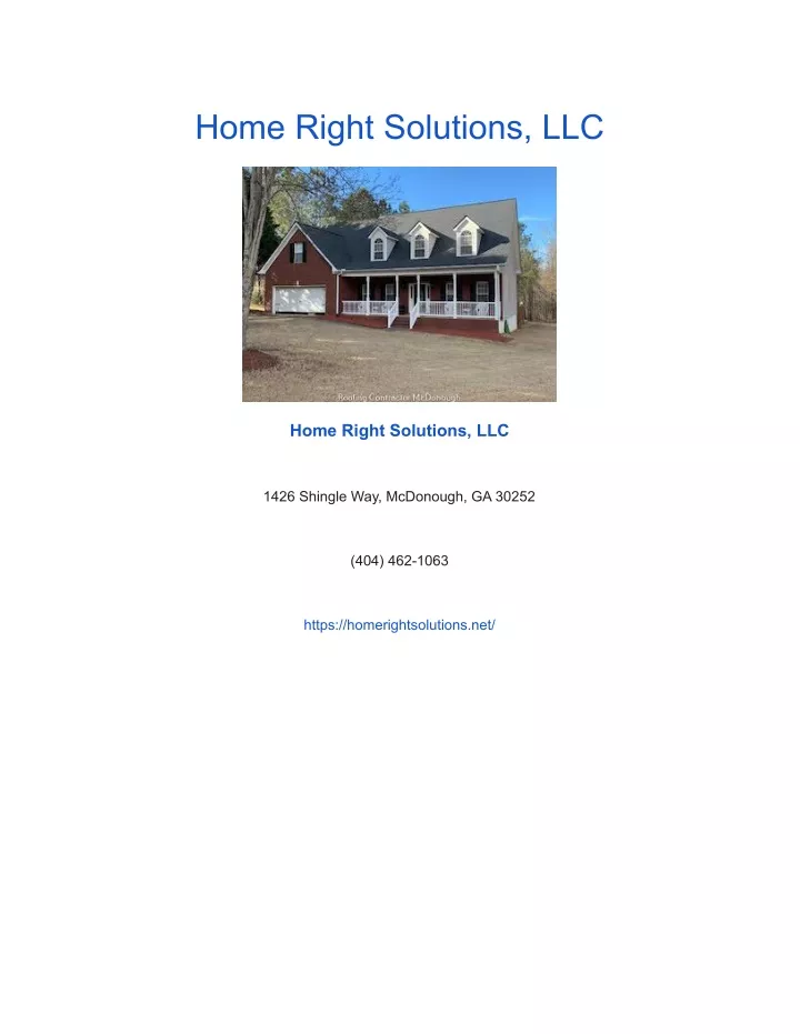 home right solutions llc