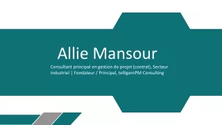 Allie Mansour - Un leader transformationnel du Canada