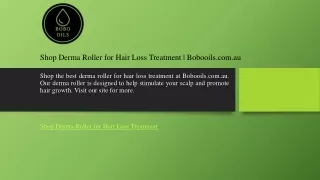 Shop Derma Roller for Hair Loss Treatment  Bobooils.com.au