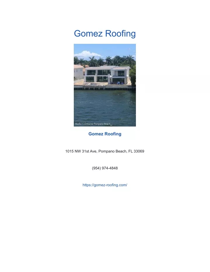 gomez roofing
