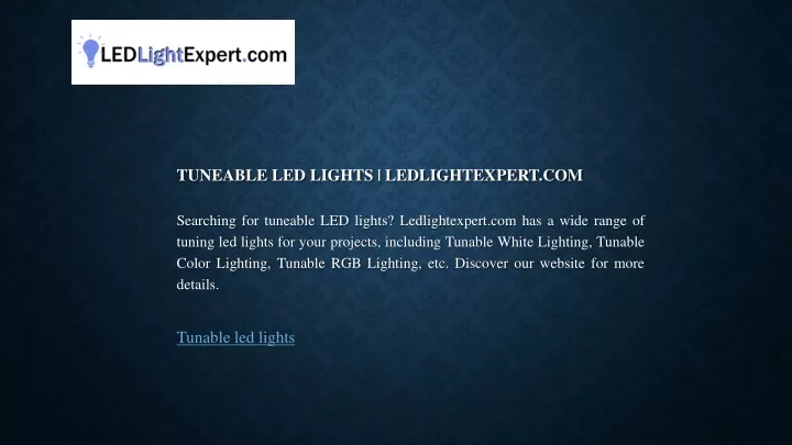 tuneable led lights ledlightexpert com