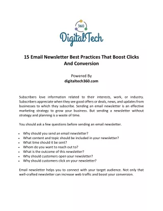 15 Email Newsletter Best Practices That Boost Clicks And Conversion
