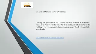 Seo Content Creation Services California   Viralwebmedia.com