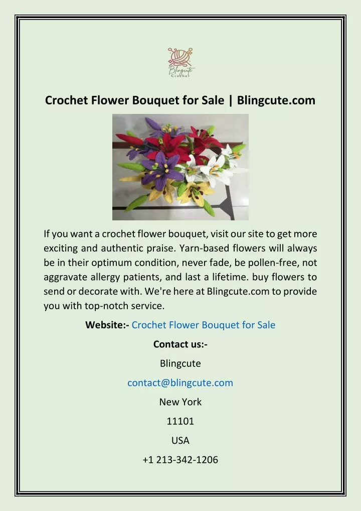 crochet flower bouquet for sale blingcute com