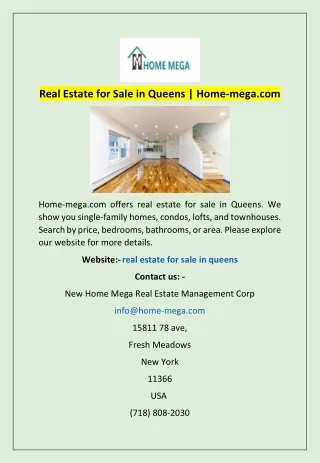 Real Estate for Sale in Queens | Home-mega.com