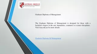 Graduate Diploma of Management   Asia.edu.au