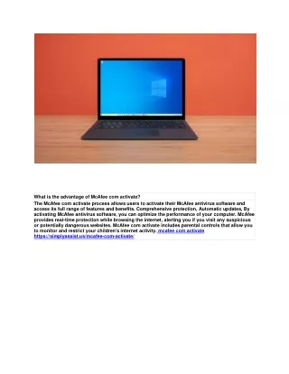 what is the advantage of mcafee com activate