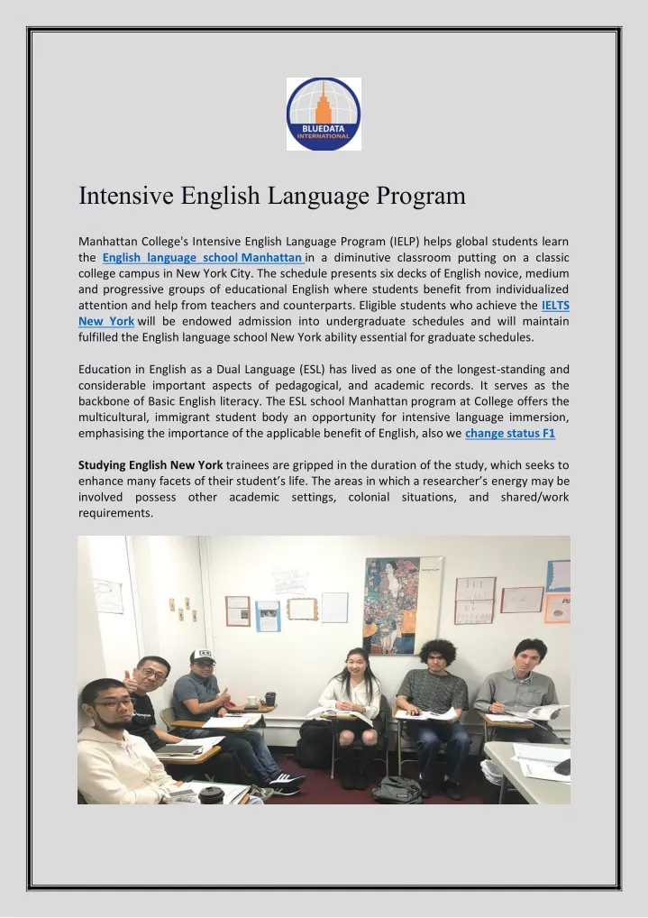 intensive english language program manhattan