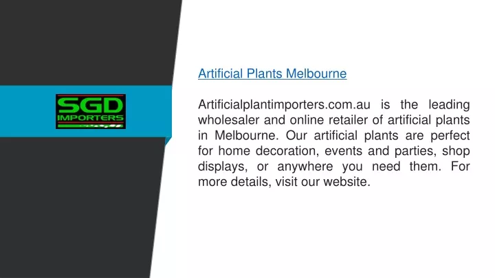 artificial plants melbourne